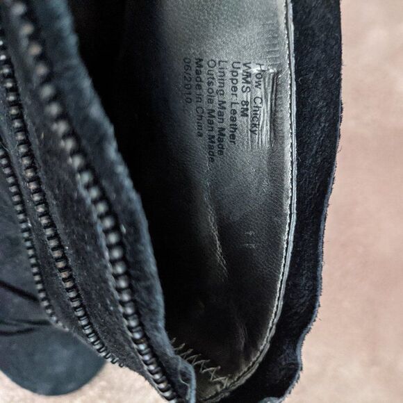 Kenneth Cole Reaction Black Suede Ankle Bootie with Back Zipper 3" Heel - Picture 8 of 10